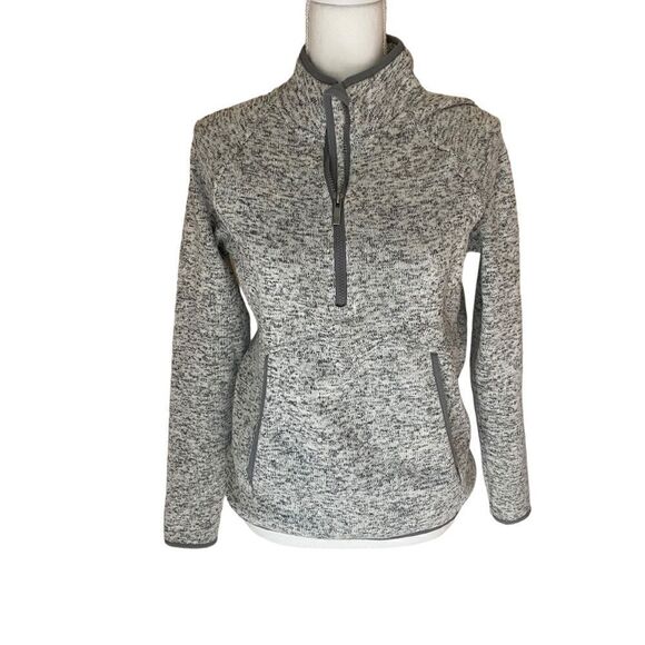 Kyodan Outdoor Grey Quarter Zip Sweatshirt Size Medium - Picture 2 of 6